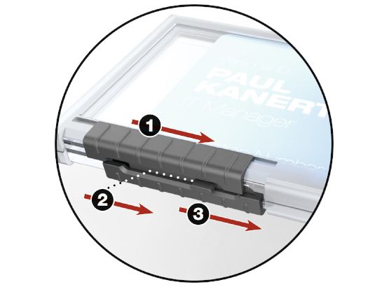 8920 – Kartenhalter Pushbox TRIO für drei Ausweise  