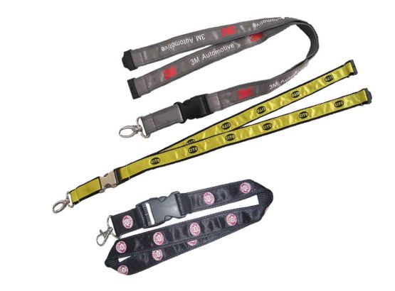 Lanyard ID 83 Satin Polyesterband 15-25 mm + genähtes Satinband