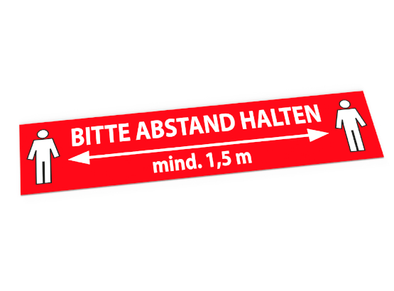Bodenaufkleber "Bitte Abstand halten"