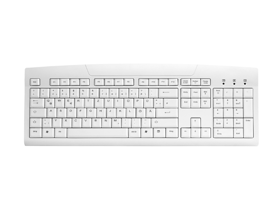 Desinfizierbare PC-Tastatur - weiß