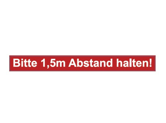 Bodenaufkleber "Bitte 1,5 m Abstand halten" Bodenaufkleber "Bitte 1,5 m Abstand halten"