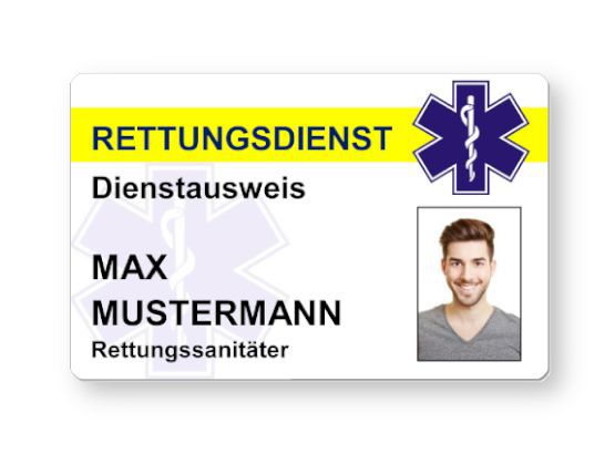 Rettungsdienst-Ausweise drucken