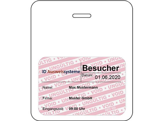 TimeControl Besucherbuch Badge farbig