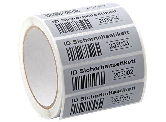 Sicherheitsetikett ID32 - Sicherheitsetikett zum Versiegeln mit Sollbruchstelle