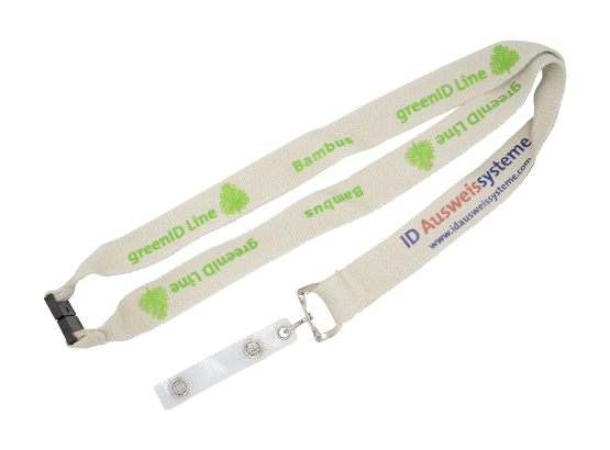 greenID Line Lanyard Bambus